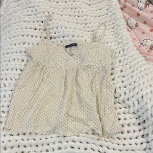Brandy Melville Cream Patterned Camisole
